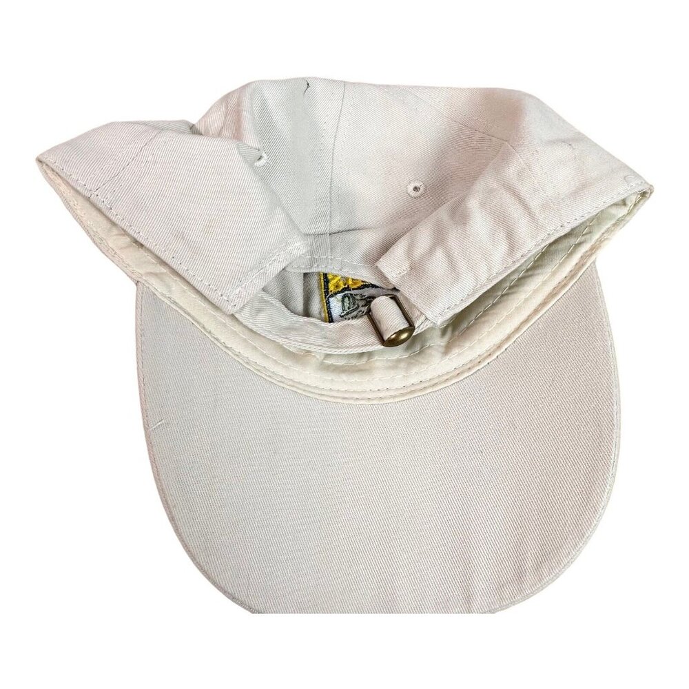 BASSMASTER Baseball Cap Hat Off White Adjustable Strap Back Fishing USA Flag New - Picture 4 of 11